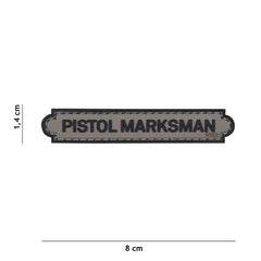 Emblema 3D PVC Pistol Marksman Tab Gri - Semnalizează-ți Precizia
