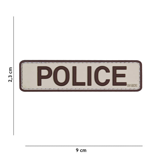 Emblema 3D PVC Police Beige - Identificare Imediată