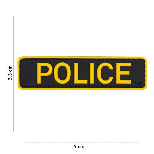 Emblemă 3D PVC Police Galben - Claritate și Autoritate Imediată