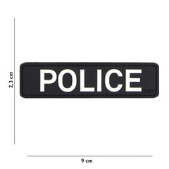 Emblema 3D PVC Police Negru - Identificare Vizibilă, Autoritate Certă