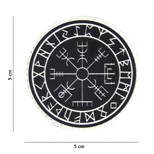 Emblema 3D PVC Protect Shield Negru - Simbolul Forței și Protecției