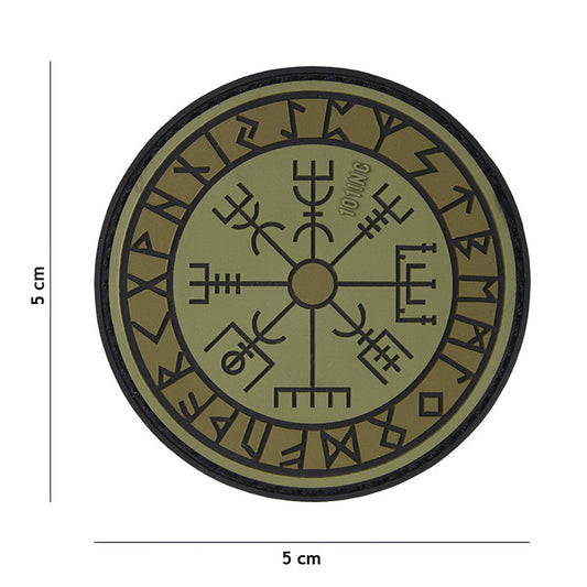 Emblema 3D PVC Protect Shield Verde - Afirmă-ți Identitatea