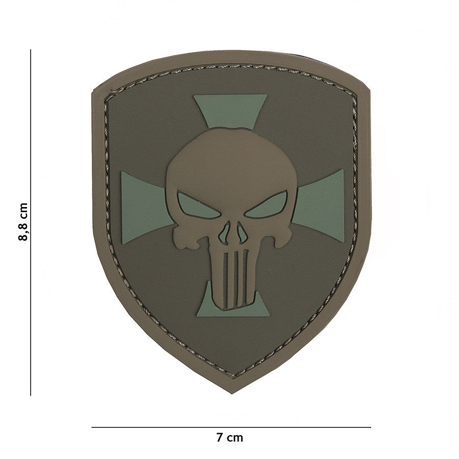 Emblema 3D PVC Punisher Cruce Maro - Simbol de Rezistență