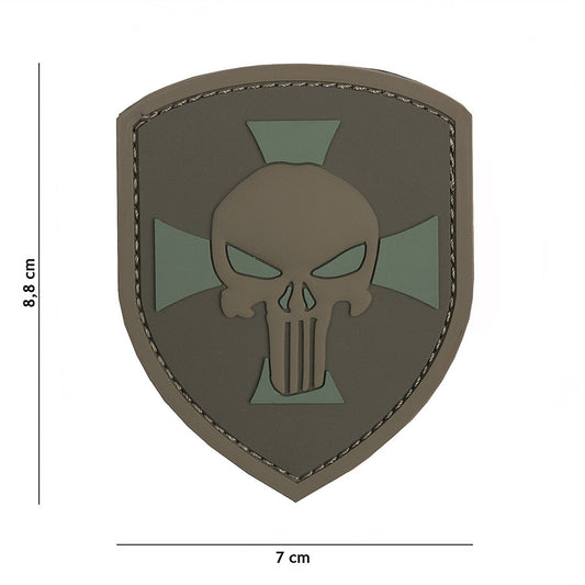 Emblema 3D PVC Punisher Cruce Maro - Simbol de Rezistență