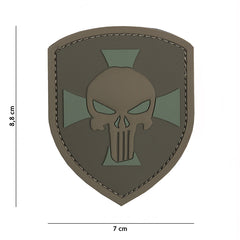 Emblema 3D PVC Punisher Cruce Maro - Simbol de Rezistență