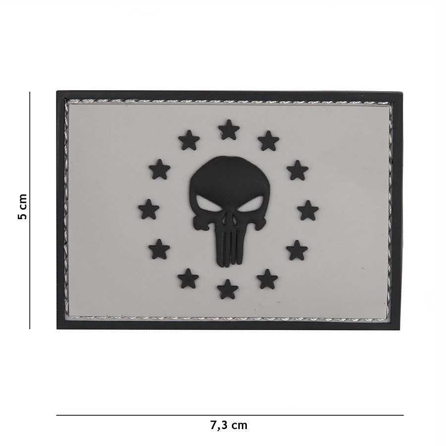 Emblema 3D PVC Punisher EU Gri - Semnul Tău Distinctiv de Forță