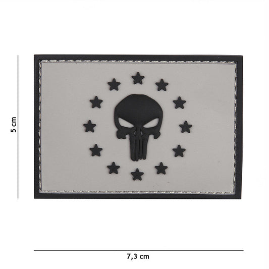 Emblema 3D PVC Punisher EU Gri - Semnul Tău Distinctiv de Forță