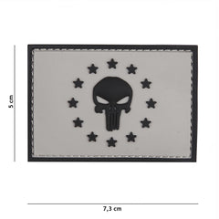 Emblema 3D PVC Punisher EU Gri - Semnul Tău Distinctiv de Forță