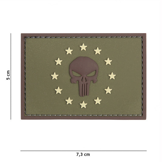 Emblema 3D PVC Punisher EU Verde - Afirmă-ți Atitudinea, Durabilitate Maximă