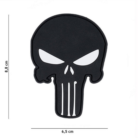 Emblema 3D PVC Punisher Negru - Afirma-ți Atitudinea, Personalizează-ți Echipamentul