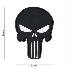 Emblema 3D PVC Punisher Negru - Afirma-ți Atitudinea, Personalizează-ți Echipamentul