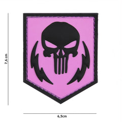 Emblema 3D PVC Punisher Roze - Declară-ți Forța cu Stil