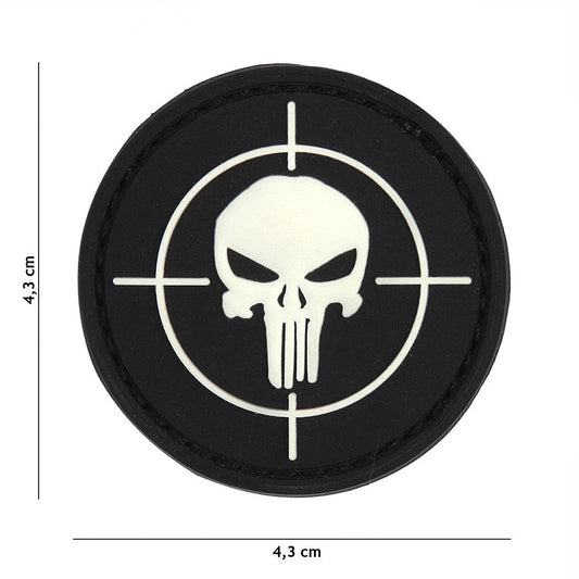 Emblema 3D PVC Punisher Vizier Negru - Declarație de Forță Tactică