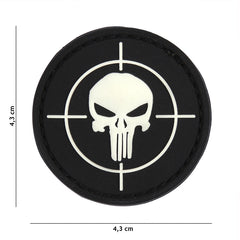 Emblema 3D PVC Punisher Vizier Negru - Declarație de Forță Tactică