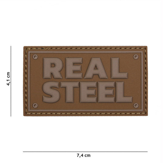 Emblema 3D PVC Real steel coyote - Identitate Robustă pe Teren