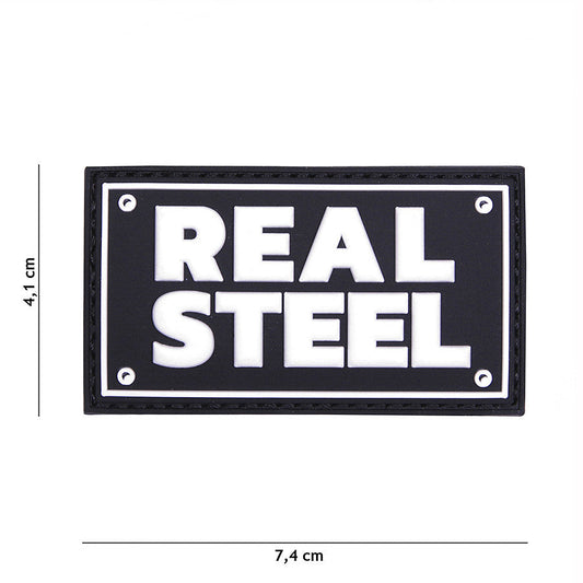 Emblema 3D PVC Real steel Negru - Semn Distinctiv de Forță
