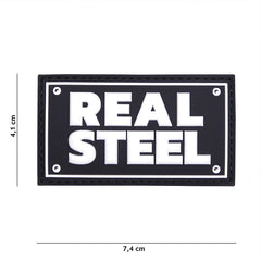 Emblema 3D PVC Real steel Negru - Semn Distinctiv de Forță