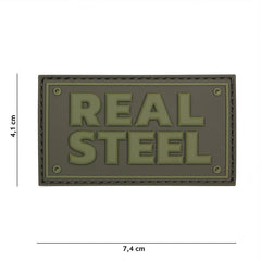 Emblema 3D PVC Real Steel Verde - Afișează-ți Identitatea Tactică