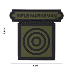 Emblema 3D PVC Rifle Marksman Verde - Marcajul Preciziei Tale