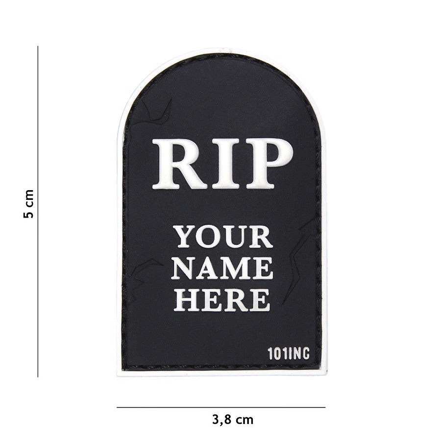 Emblemă 3D PVC RIP Negru - Gata de Acțiune. Mereu.