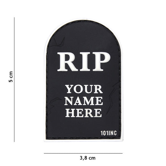 Emblemă 3D PVC RIP Negru - Gata de Acțiune. Mereu.