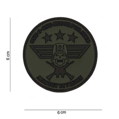 Emblema 3D PVC Rond Mic Verde 101 INC - Identitate Tactică Durabilă