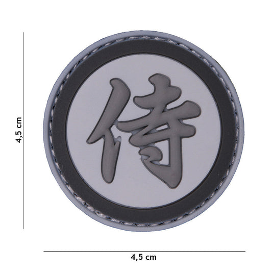 Emblema 3D PVC Samurai - Gri Deschis | PVC, Velcro