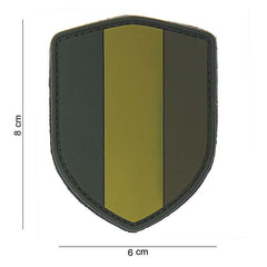 Emblema 3D PVC Scut Belgia Verde - Identitate Tactică Autentică