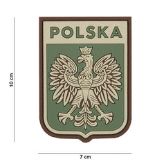 Emblema 3D PVC Scut Polonia #1110 - Identitate Tactică Incontestabilă