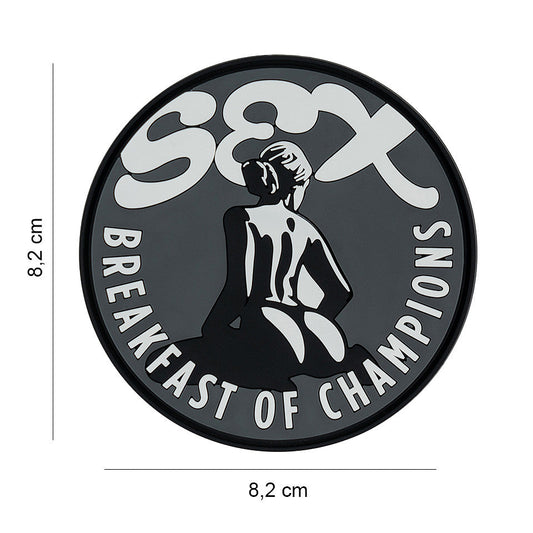 Emblema 3D PVC Sex-breakfast of champions #14065 - Afirmă-te Tactic