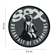 Emblema 3D PVC Sex-breakfast of champions #14065 - Afirmă-te Tactic