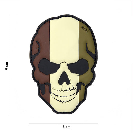 Emblema 3D PVC Skull Belgia Camo #16002 - Afirmație Tactică Rapidă