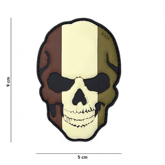 Emblema 3D PVC Skull Belgia Camo #16002 - Afirmație Tactică Rapidă