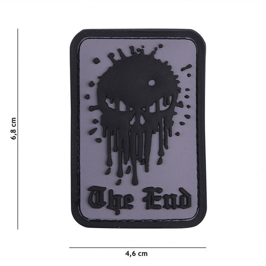 Emblema 3D PVC Skull The End Gri Military-Shop.ro - Afirmă-ți Atitudinea