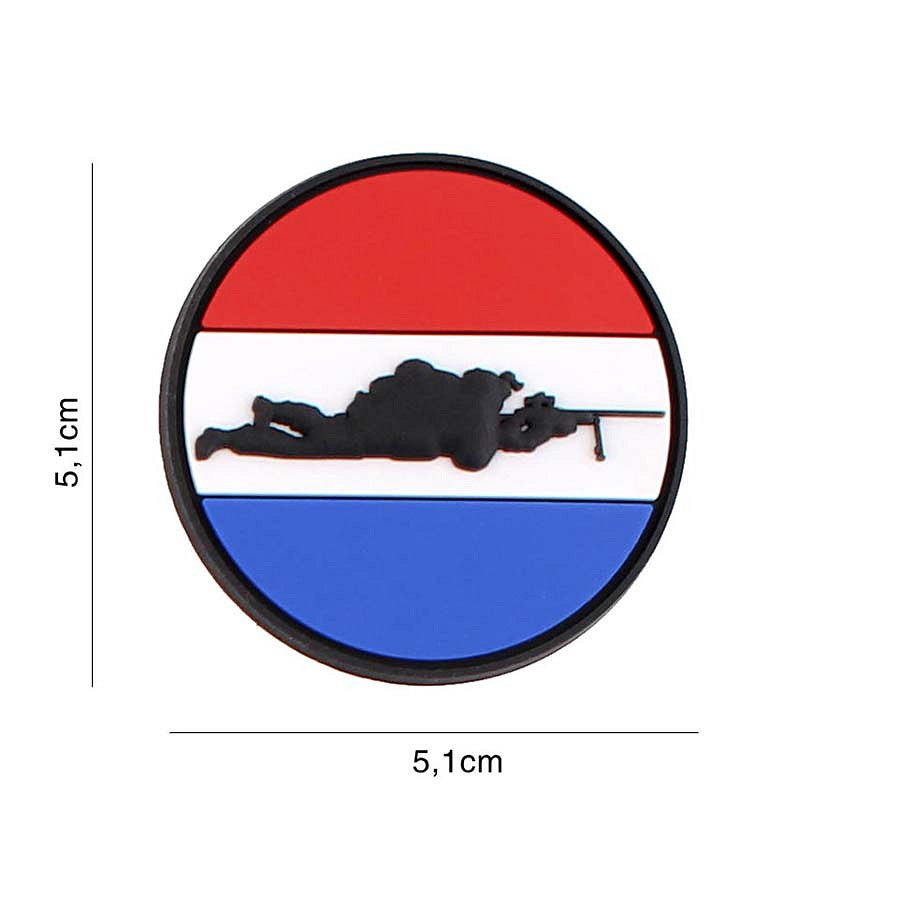 Emblema 3D PVC Sniper Nederlands Rotund Tactical - Afirmă-ți Prezența