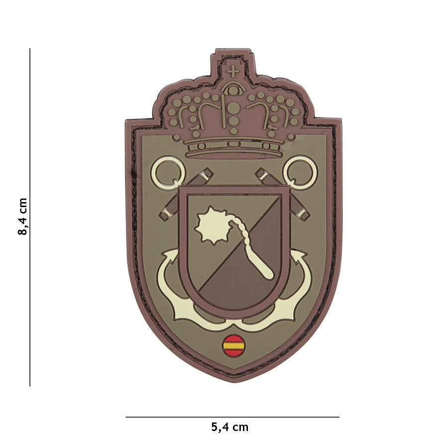 Emblema 3D PVC Spaans Kroon Schild Maro/Verde - Afirmă-ți Identitatea Tactică
