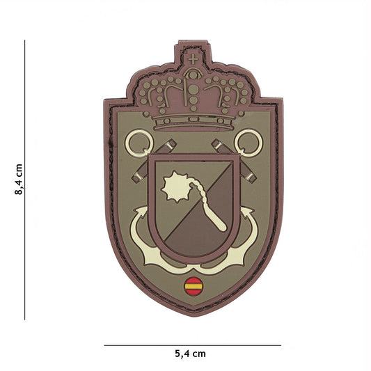 Emblema 3D PVC Spaans Kroon Schild Maro/Verde - Afirmă-ți Identitatea Tactică