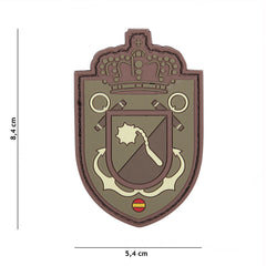 Emblema 3D PVC Spaans Kroon Schild Maro/Verde - Afirmă-ți Identitatea Tactică