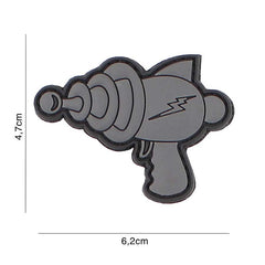 Emblema 3D PVC Spacegun Gri - Afirmă-ți Identitatea Tactică
