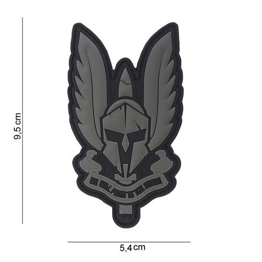Emblema 3D PVC Spartan #10100 Negru - Afirmă-ți Spiritul Războinic