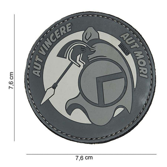 Emblema 3D PVC Spartan Gri Clasic Tactical - Afirmă-ți Spiritul Războinic