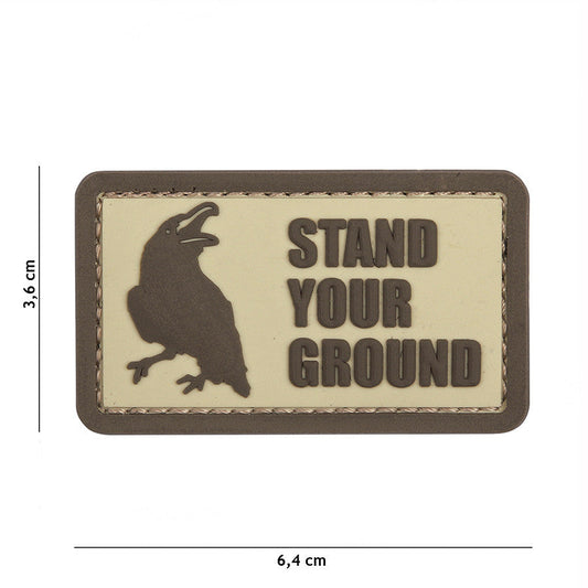 Emblema 3D PVC Stand Your Ground Coyote - Simbolul Determinării Tale