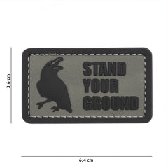 Emblema 3D PVC Stand Your Ground Gri - Afirmă-ți Poziția