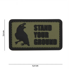 Emblema 3D PVC Stand Your Ground Verde - Afirmă-ți Principiile
