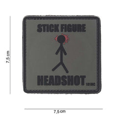Emblema 3D PVC Stick figure #10055 Tactical Gear - Afirmă-ți Identitatea