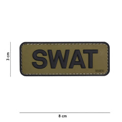 Emblema 3D PVC SWAT Verde/Negru - Semnul Tau Distinctiv de Elita