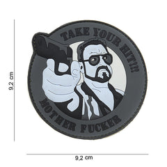 Emblema 3D PVC Take your hit Gri - Mesajul Tău de Neclintit