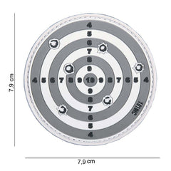 Emblema 3D PVC Target Gri - Marchează-ți Identitatea Tactică