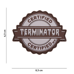 Emblema 3D PVC Terminator Gri - Afirmă-ți Puterea Vizual