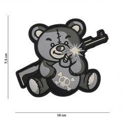 Emblema 3D PVC Terreur Teddy Gri - Afirmă-ți Atitudinea Tactică